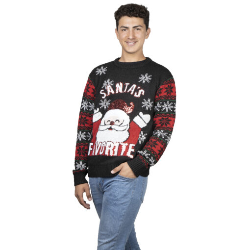 Uggly sweater santa clause feliz