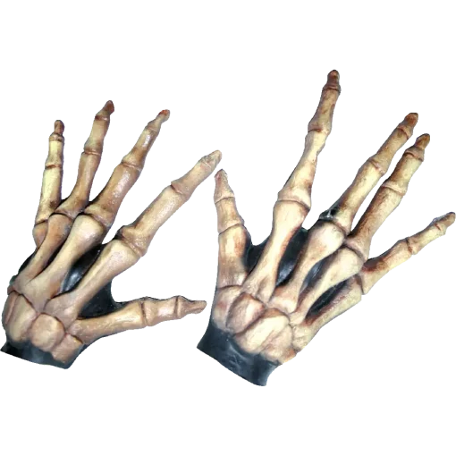 Large skeleton hands bone colored