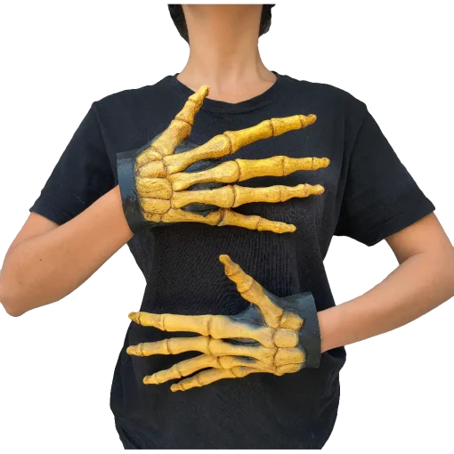 Large skeleton hands bone colored