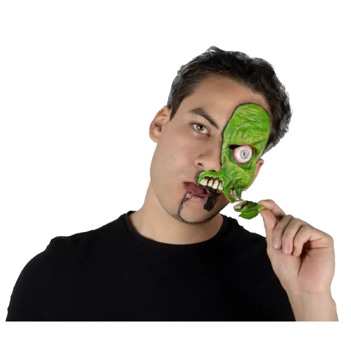 Aplicación de Half mask green zombie