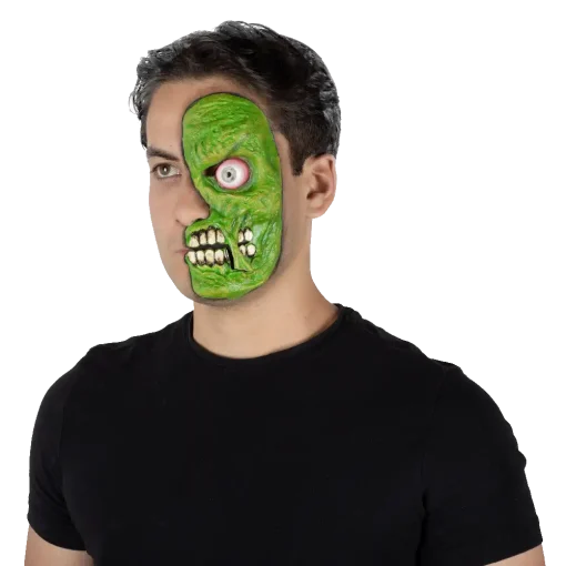 Aplicación de Half mask green zombie